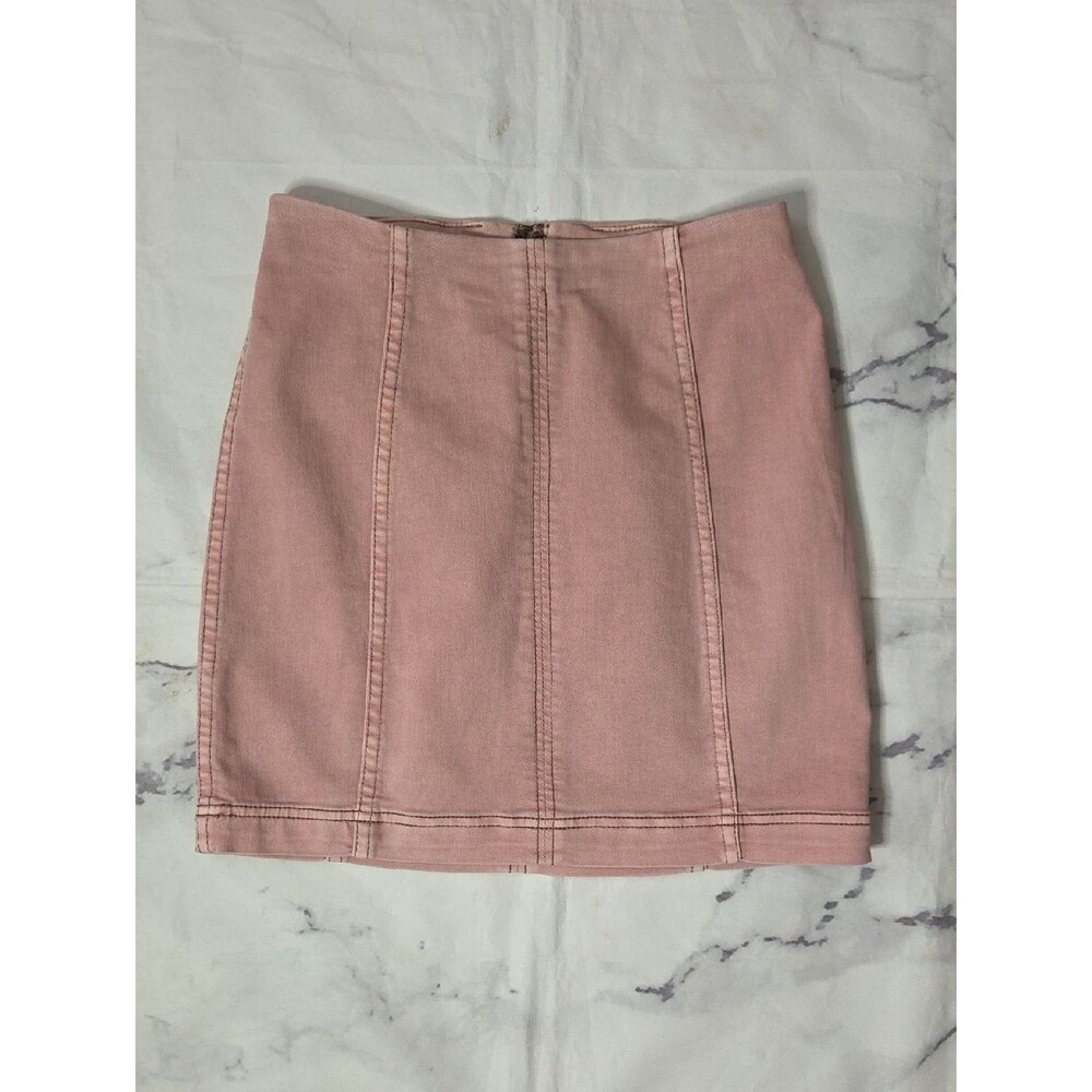 Free People Modern Femme Light Pink Mini Skirt